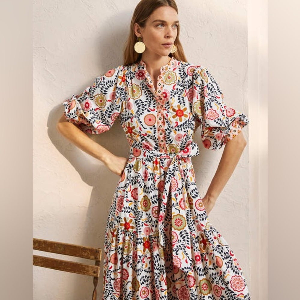 Boden Ava Tiered Maxi Dress size 16/18